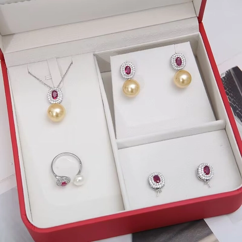 DIY Oval Zirconia Jewelry Findings For Artificial Pearl Mounting 925 Sterling Silver Earring Post Empty Ring Pendant Earrings
