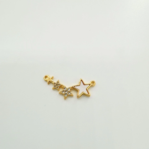 Colgantes Estrella Flor de Cobre Chapado en Oro 18K Con Madreperla Para DIY Accesorios de Creación de Joyas Mujer Moda