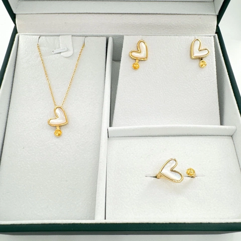 Accessori per Gioielli DIY a Forma di Cuore in Conchiglia Placcati Oro 18K Stile Francese Base Vuota Pendente Orecchini Anello Senza Perla