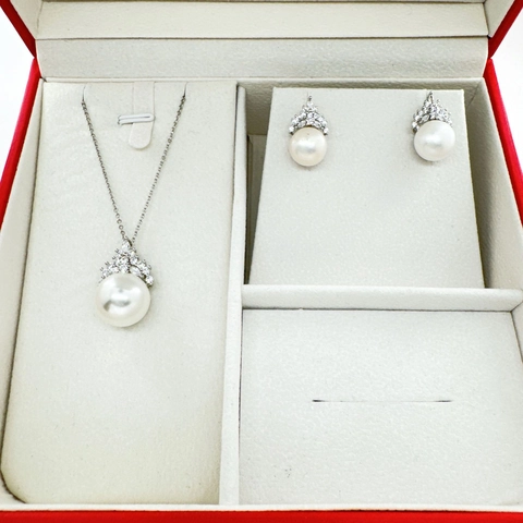 18K Gold Plated Copper Zircon Crown DIY Jewelry Accessories With 925 Sterling Silver Earring Post For Artificial Pearl Making