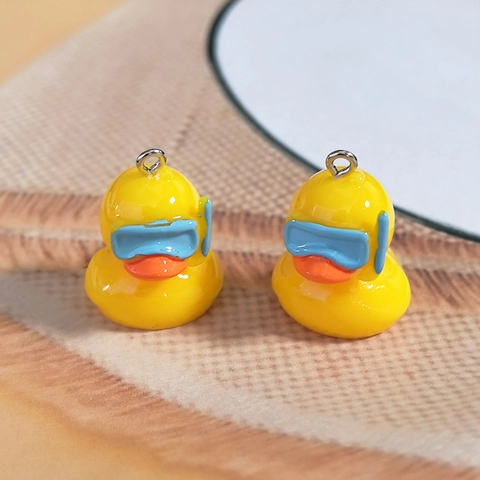 Cute Resin Duck Charms Cartoon Reindeer Graduation Diving Christmas Suit Animal Pendant For DIY Earrings Keychain Jewelry Making
