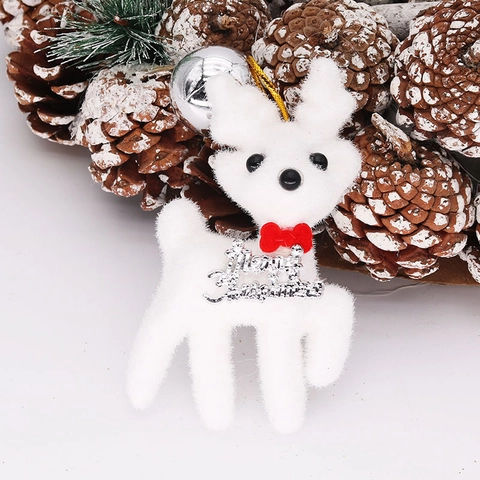 Weiße Schaumstoff Weihnachten Rentier Hängende Dekoration Mit Roter Schleife Frohe Weihnachten Schild Tannenbaum Deko Festlich