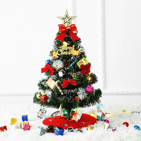 Mini DIY Künstlicher Weihnachtsbaum Set Mit Ornamenten PVC Schreibtisch Feiertagsdekoration Für Zuhause Büro Kinder Geschenk