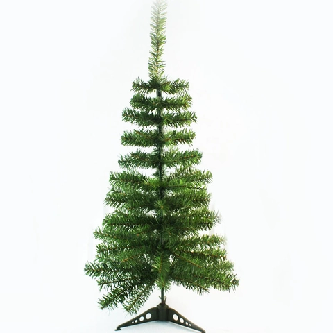 90cm Grüner Künstlicher Weihnachtsbaum PVC Simulierte Kiefer Mit Kunststoffständer Für Feiertags Heim Büro Schreibtisch Dekoration