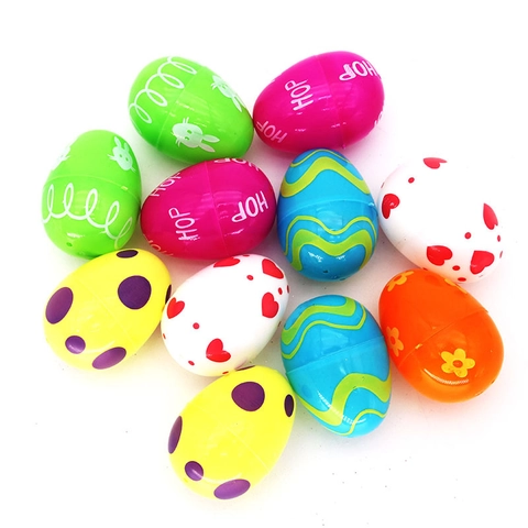 Uova di Pasqua in Plastica Colorate Apribili Uova Giocattolo Fai da Te Per Bambini Decorazione Festa Uova Vuote Riempibili