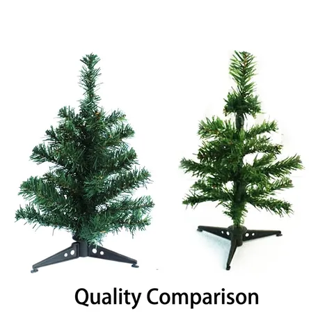 Mini Künstlicher Weihnachtsbaum Grün PVC Xmas Baum Kleiner Tisch Weihnachtsdekoration Mit Sockel Für Home Office Desktop