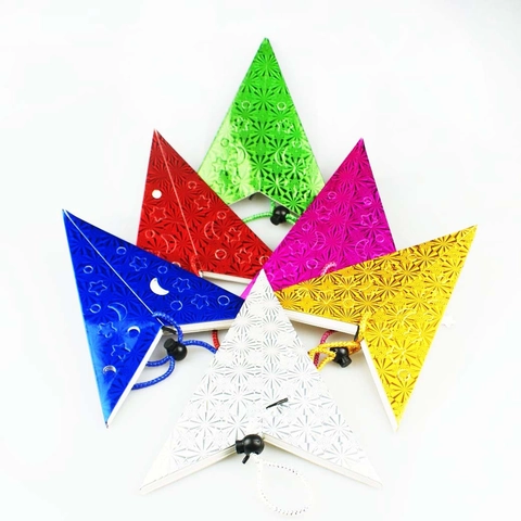 Christmas Laser Paper Five-Pointed Star Lantern Hanging Ornament Hollow Star Moon Design For Holiday Wedding Party Home Decor