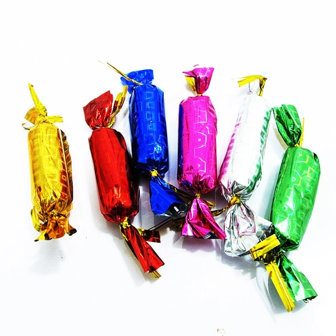 7cm Simulierte Süßigkeiten Weihnachtsbaum Christbaumschmuck Laserfolie Bunte Süßigkeiten Anhänger Für Party Weihnachten