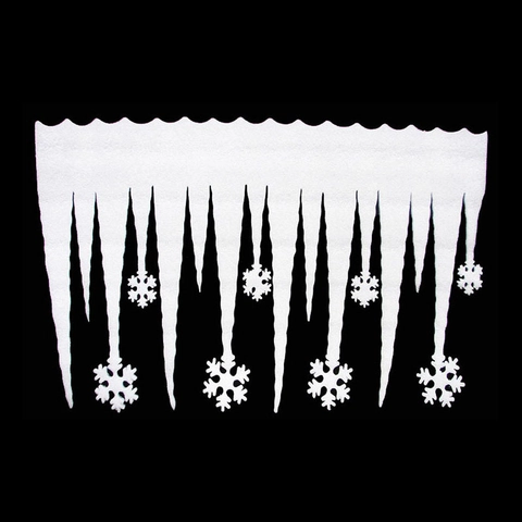 Weißer Schaumstoff Weihnachten Eiszapfen Schneeflocke Fensterdekoration Glitzer Winterwunderland Szene Requisiten Für Feiertagsparty Heimdekor