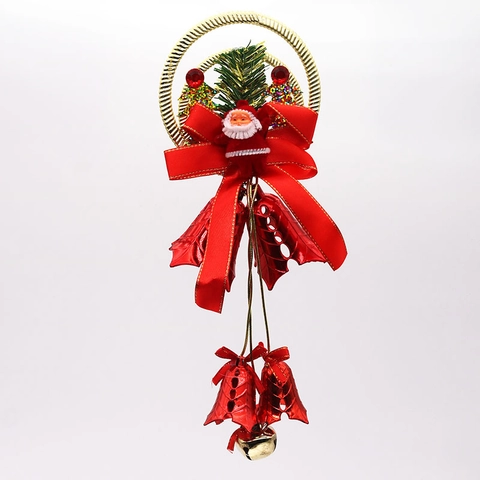Weihnachtsmann Weihnachtsanhänger Mit Glocken Und Schleife Für Festliche Hausdeko Baum Tür Wand Dekoration