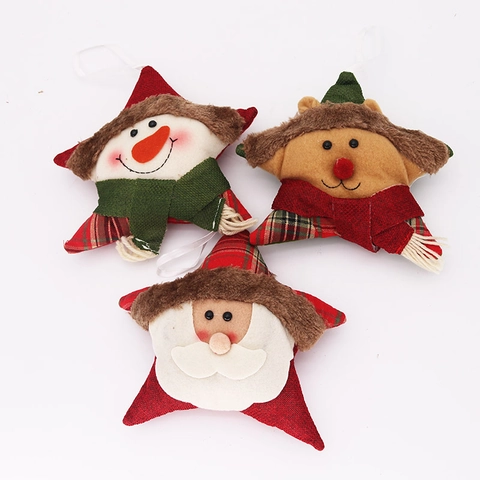 Handgefertigte PVC Weihnachtsstern Anhänger Weihnachtsmann Schneemann Hirsch Festlicher Baumschmuck Für Zuhause Feiertag Party Deko