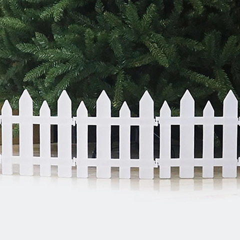 Weißer Kunststoff Gartenzaun Verdickt Ineinandergreifende Zaunplatte Für Weihnachtsbaum Basis Haus Garten Dekorative Grenze