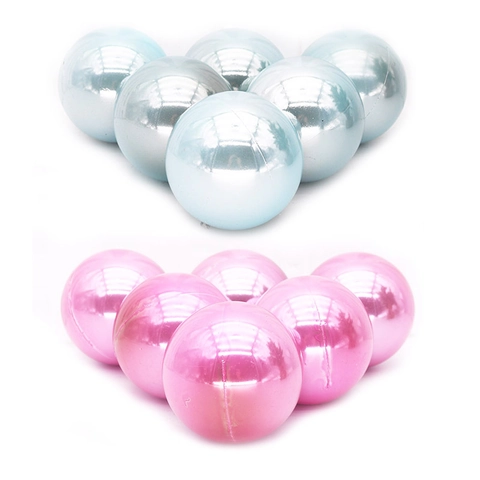 Palle di Natale Perla Artificialte Infrangibili in PVC Decorazioni Sospese per Albero per Feste Casa Ornamenti Blu Rosa