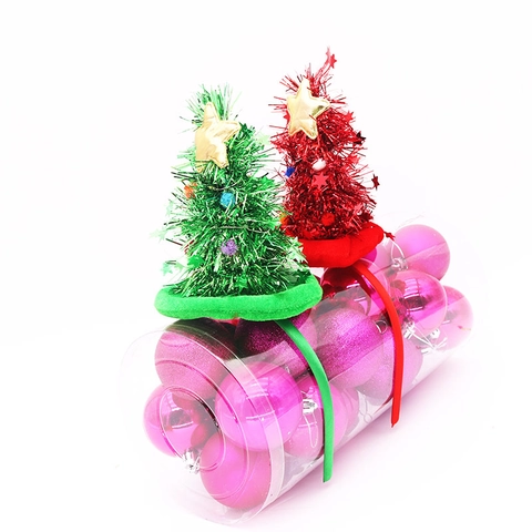 Cerchietto Mini Albero di Natale Rosso Verde Cappello Accessori per Capelli per Bambini Adulti Festa di Natale Decorazioni Festive