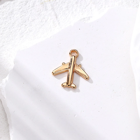 DIY Jewelry Making Alloy Airplane Pendant Small Metal Fighter Charms For Necklace Bracelet Earring Craft Accessories