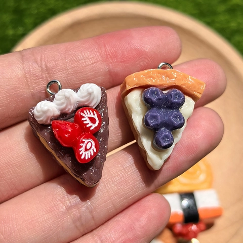 Miniature Food Resin Pendants Simulation Sushi Cake Bread Charms For DIY Earrings Necklace Keychain Jewelry Making Accessories