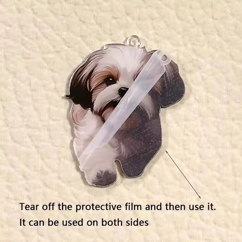 Acrylic Dog Charms Cute Puppy Pendant For DIY Keychain Earring Yorkshire Dachshund Chihuahua Shih Tzu Teddy Accessory