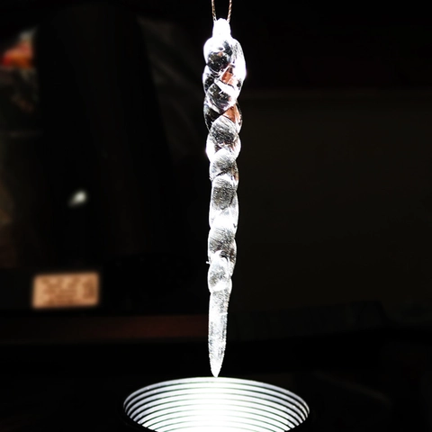 Transparante Acryl Kerst IJspegels Hangende Ornamenten Spiraal Twist Drop Kerstboom Decoraties Feestdagen Etalage Decor