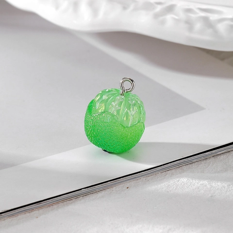 Realistic Fruit Resin Pendants For DIY Jewelry Making Orange Lemon Cactus Shaped Charms For Earrings Necklaces Craft Accessories