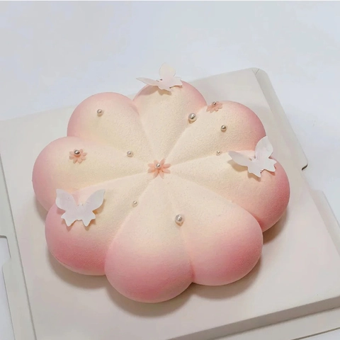 Molde para Pasteles de Mousse de Silicona con Forma de Flor de 8 Pétalos Herramienta de Repostería DIY para Postres Jabón