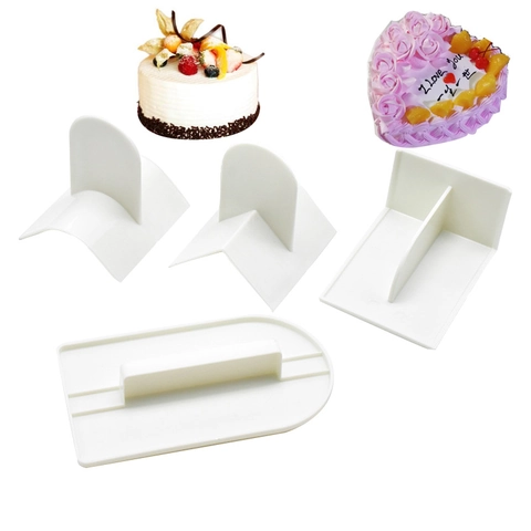 Plastic Cake Smoother DIY Baking Tool Triangle Semicircle Rectangle Fondant Scraper Polisher Tool For Cream Smoothing Decoration