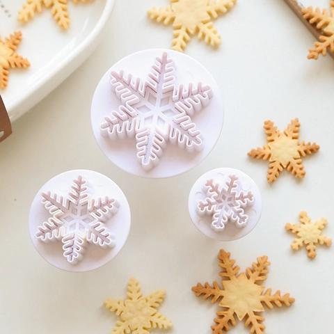 Schneeflocke Ausstecher Set Lebensmittelqualität Kunststoff Fondant Kuchenform Für Winter Weihnachten Keks Dekoration Backwerkzeuge