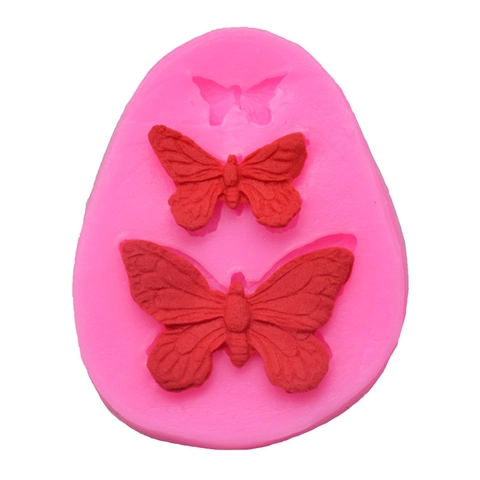 DIY Schmetterling Silikon Fondant Form 3 Loch Kleine Schmetterlingsform Kuchenform Schokoladen Mousse Dessert Backwerkzeuge