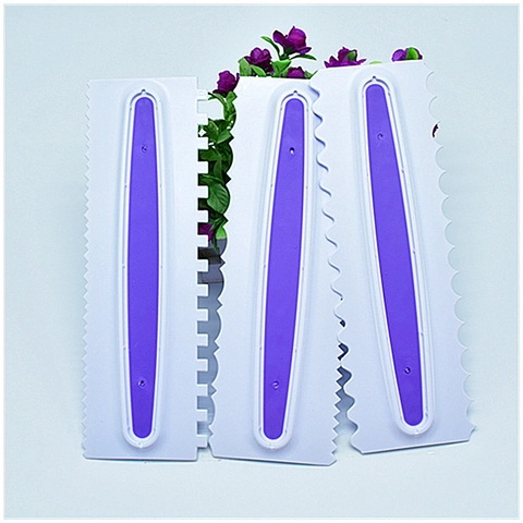 DIY Baking Cream Scrapers Plastic Dough Scrapers Fondant Cake Decorating Smoother Tools For Kitchen Baking Decorative Combs