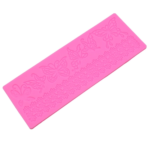 Schmetterling Spitze Silikonform Für Fondant Kuchen Dekoration DIY Backen Zuckerhandwerk Schokolade Harz Ton Pink Werkzeug