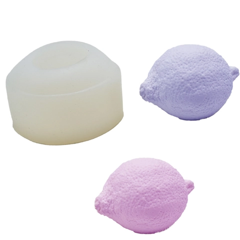 3D-Zitronenform-Silikonform Zum Backen Von Fondant Kuchen Schokolade Fruchtstruktur Gips Kerze Seife Harz Basteln