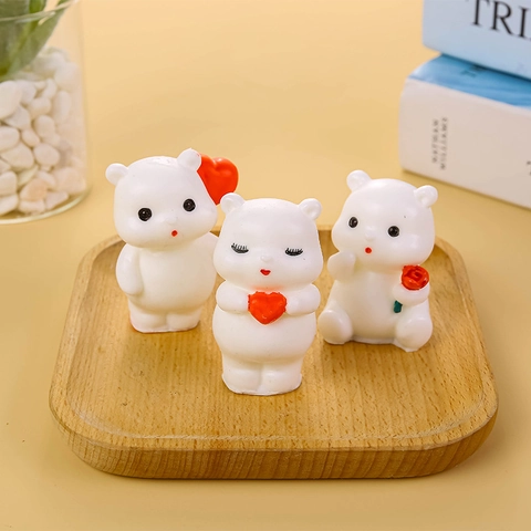 Cute Mini Bear Silicone Mold 3D Animal Shape For Candle Soap Making Chocolate Cake Decoration DIY Fondant Plaster Craft