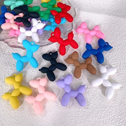 Ciondoli in Resina Opaca a Forma di Cane Palloncino per Creazione Gioielli DIY Pendente Portachiavi Cane per Donna Regali
