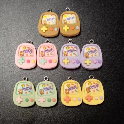 Süße Cartoon Spielkonsole Harz Anhänger Für DIY Schmuckherstellung Schlüsselanhänger Zubehör Mini Tiermuster Charms