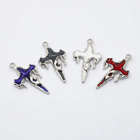 Gothic Punk Alloy Enamel Cross Dagger Pendant For DIY Necklace Earring Bracelet Keychain Accessory Personalized Jewelry Making