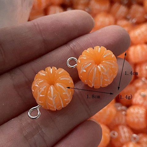 3D Miniature Resin Fruit Pendant Orange Lime Lemon DIY Charms For Earring Necklace Keychain Hair Accessories Jewelry Making