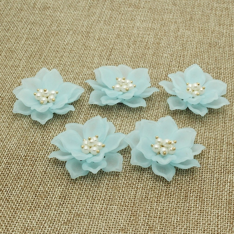Toppa a Forma di Fiore di Camelia in Resina con Perle Artificiali Accessori per Creazione Gioielli Fai da Te Decorazione
