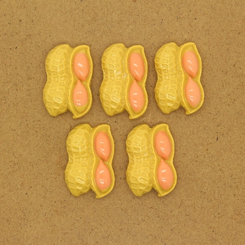 Simulated Peanut Resin Cabochons Flatback Patches For DIY Jewelry Making Phone Case Decoration Cartoon Scrapbooking Accessories