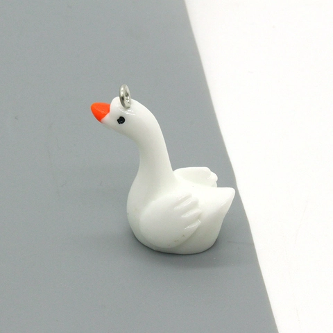 Cute Cartoon Animal Resin Charms DIY Jewelry Making Accessories Swan Rabbit Cow Duck Bee Pig Sheep Chicken Animal Pendants