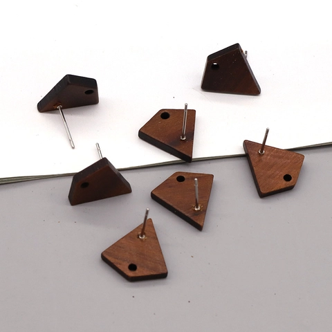 Accesorios de Poste de Pendientes de Madera Geométricos Minimalistas para Bricolaje de Joyería Hallazgos de Pendientes de Madera