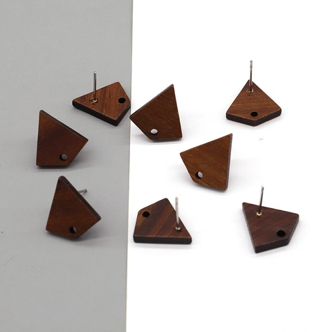 Accesorios de Poste de Pendientes de Madera Geométricos Minimalistas para Bricolaje de Joyería Hallazgos de Pendientes de Madera