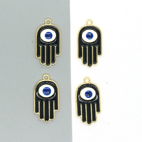 Ciondoli Malocchio Mano Di Fatima In Lega Smaltata Per Collane Orecchini Portachiavi Accessori Per Creazione Di Gioielli DIY