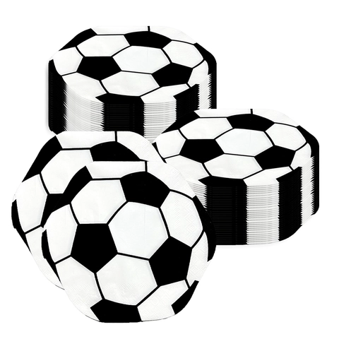 Servilletas de Papel con Forma de Balón de Fútbol Vajilla de Fiesta Desechable Decoraciones de Cumpleaños de Tema Deportivo