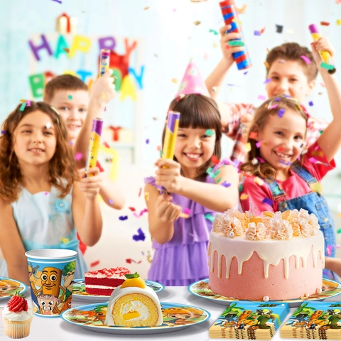 Set di Decorazioni per Feste di Compleanno a Tema Classico dei Monti e dei Mari Stoviglie Usa e Getta Banner Palloncini Piatti Bicchieri