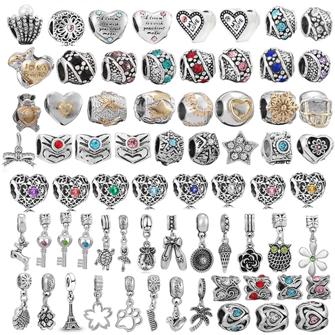 Ciondoli Charms Fai-da-te in Lega Strass Smalto per Bracciale Collana Creazione Moda Retro Gioielli Perline Accessori per Donna