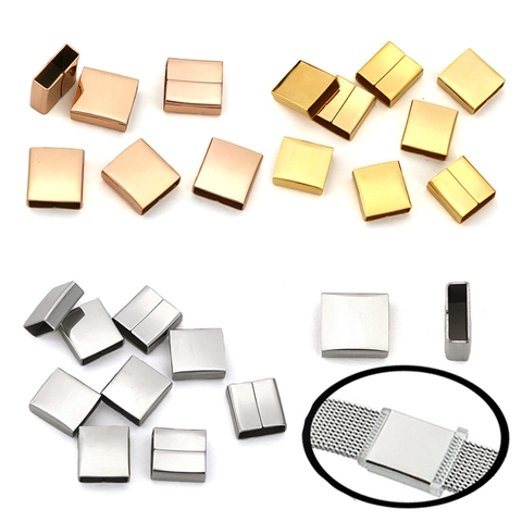 Legering Magnetische Sluiting Voor DIY Sieraden Maken Armband Horlogeband Accessoire Rechthoek Gepolijste Metalen Gesp