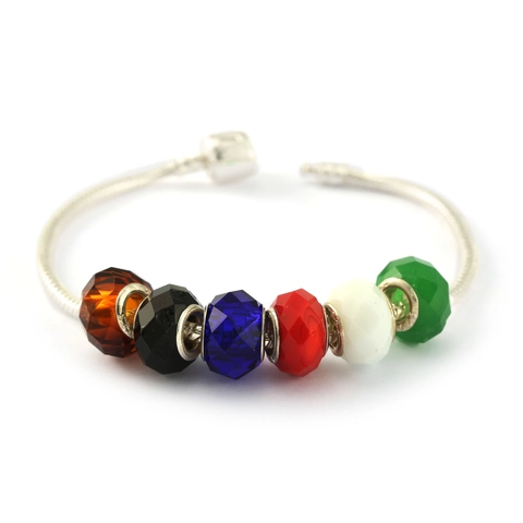 Faceted Resin Large Hole Beads With Core DIY Charms For Bracelet Necklace Jewelry Making Women Kids