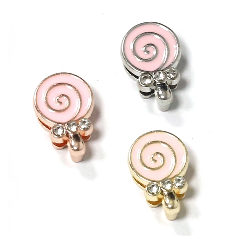 Alloy Rhinestone Drip Oil Charms For Mesh Bracelet Fashion Heart Star Animal Enamel Pendants DIY Jewelry Accessories Women