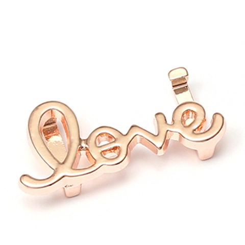 Dijes Deslizantes de Letra de Amor DIY para Pulsera de Malla Aleación Alfabeto Cuenta Joyería para Mujer Regalo de San Valentín