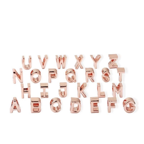 DIY Roségoud Alfabet Kralen Legering Initialen Losse Bedeltjes Voor Sieraden Maken Armband Ketting Metalen Kralen