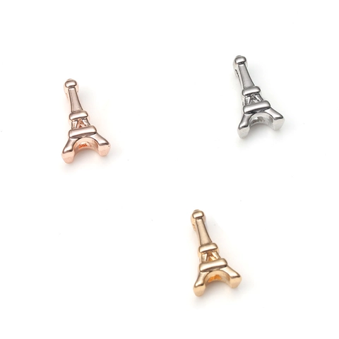 DIY Pendentif Tour Eiffel en Alliage Acier Inoxydable Plaqué Argent Accessoires de Bijoux pour Fabrication de Bracelets DIY